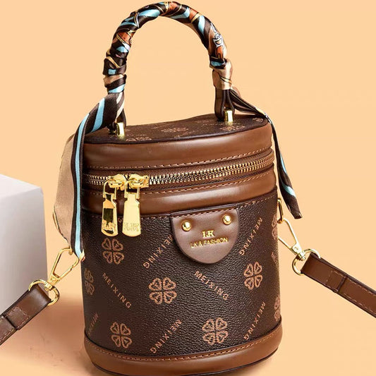 Clover Print Cylinder Bag