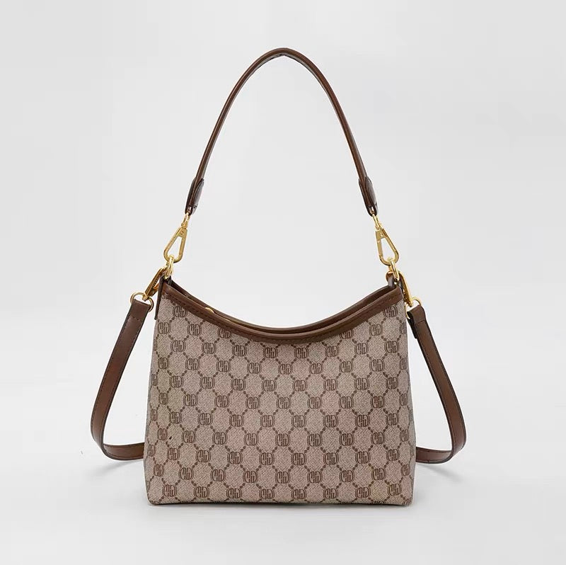 Monogram Shoulder Hobo Bag