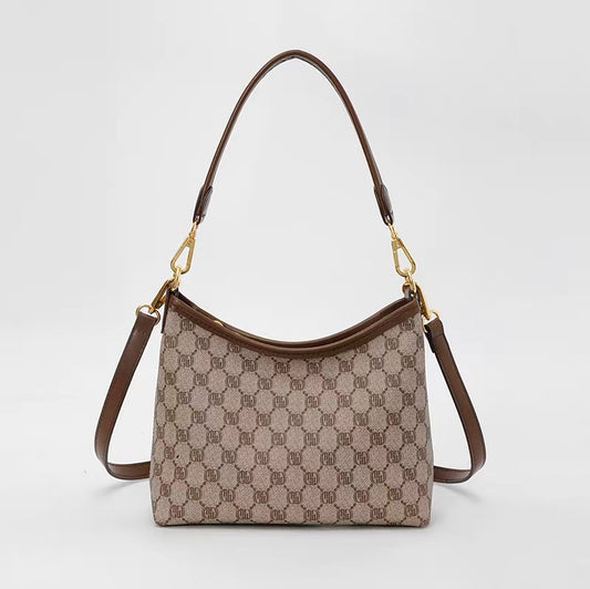 Monogram Shoulder Hobo Bag