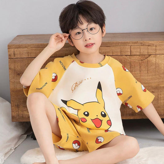 Kids' Cartoon Printed Pajama Set